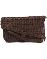 TJ Maxx - Leather Woven East West Pouch With Asymmetrical Flap For - Lyst