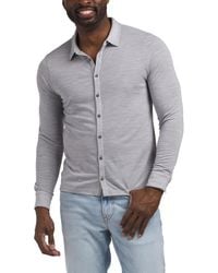 TJ Maxx - Merino Wool Blend Button Up Shirt For Polyester/Merino Wool - Lyst