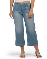 TJ Maxx - High Waist Recycled Wide Leg Cropped Jeans For Spandex/Cotton/Polyester - Lyst