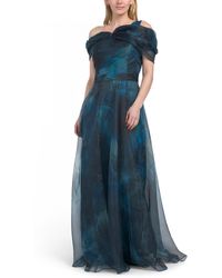 TJ Maxx - Twisted Off The Shoulder Organza Gown For Polyester - Lyst