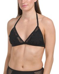 TJ Maxx - Pua Floral Embroidered Triangle Bikini Top For Nylon/Spandex - Lyst