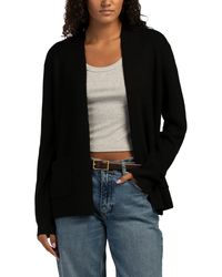TJ Maxx - Waffle Stitch Open Cardigan With Pockets, Polyester/Viscose - Lyst