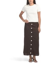 TJ Maxx - 2Pc Linen Blend Midi Skirt And Ribbed Top Set For Spandex/Polyester/Linen - Lyst