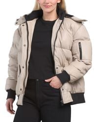 TJ Maxx - Leather Puffer Jacket, Nylon/Polyester/Leather - Lyst