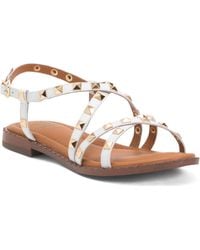 TJ Maxx - Leather Studded Strappy Sandals For - Lyst