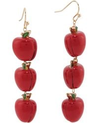 TJ Maxx - Plated Apple Linear Drop Earrings - Lyst