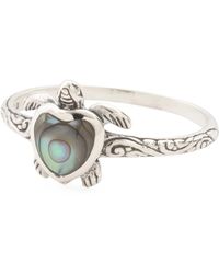 TJ Maxx - Abalone Sterling Filigree Turtle Ring - Lyst