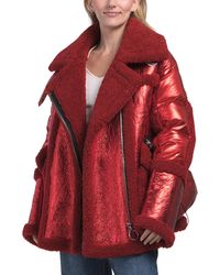 TJ Maxx - Sheepskin Montaigne Shearling Lined Puffer Jacket For Nylon - Lyst