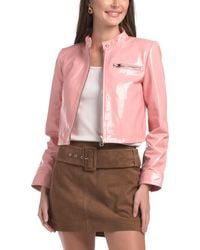 TJ Maxx - Patent Leather Krista Jacket For Polyester/Leather - Lyst