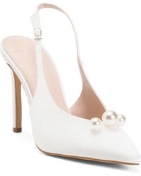 TJ Maxx - Pointy Toe Slingback Faux Pearl Pumps For Leather - Lyst