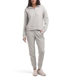 TJ Maxx - 2Pc Plush Mock Neck Top And Joggers Set, Spandex/Polyester - Lyst