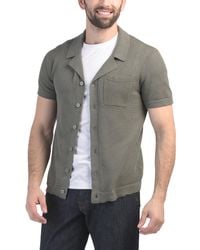 TJ Maxx - Solid Short Sleeve Pointell Button Polo Cardigan For Cotton - Lyst