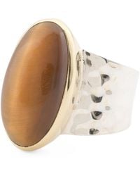 TJ Maxx - Sterling And Brass Tiger's Eye Ring - Lyst