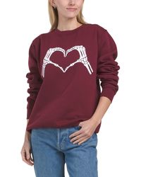 TJ Maxx - Skeleton Heart Crew Neck Sweatshirt For Cotton/Polyester - Lyst