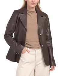 TJ Maxx - Leather Blazer For Polyester/Leather - Lyst