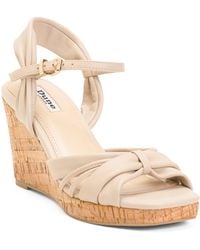 TJ Maxx - Leather Ankle Strap Platform Wedge Sandals For Leather - Lyst