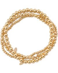 TJ Maxx - 18Kt Plated Beaded Stretch Bracelet For - Lyst