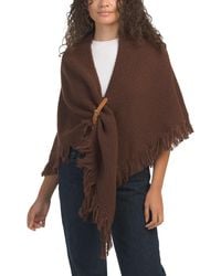 TJ Maxx - Triangle Fringe Scarf With Buckle Accent For Polyester - Lyst