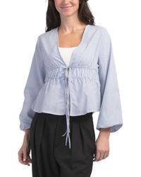 TJ Maxx - Waist Tie Puff Sleeve Blouse For Cotton/Polyester - Lyst