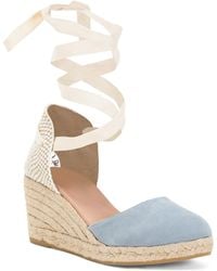 TJ Maxx - Suede Lace Up Espadrille Wedge Sandals For - Lyst