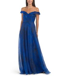 TJ Maxx - Off The Shoulder Floral Organza Gown For Polyester - Lyst