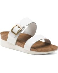 TJ Maxx - Leather Florence Comfort Wedge Sandals With Antimicrobial Lining For - Lyst