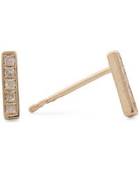 TJ Maxx - 14Kt Diamond Bar Stud Earrings, Diamond - Lyst