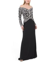 TJ Maxx - Off The Shoulder Lace Bodice Gown For Nylon/Spandex/Polyester - Lyst