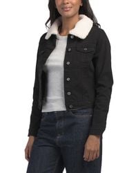 TJ Maxx - Sherpa Collar Denim Jacket For Spandex/Cotton/Polyester - Lyst