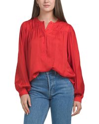 TJ Maxx - Tigy Satin Blouse For Polyester - Lyst