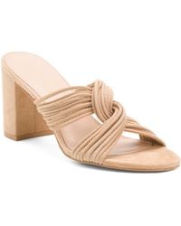 TJ Maxx - Suede Twist Block 75 Slide On Sandals For Leather/Suede - Lyst
