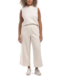 TJ Maxx - Scuba Knit Mock Neck Top And Wide Leg Pants Set, Spandex/Polyester/Rayon - Lyst