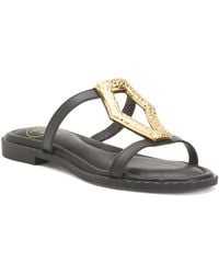 TJ Maxx - Leather Strap Studded Flat Sandals For - Lyst