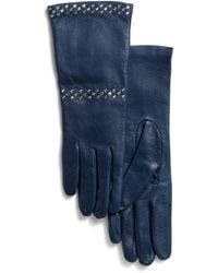 TJ Maxx - Leather Rhinestone Embellished Gloves With Wool Blend Lining For Nylon/Leather/Wool - Lyst