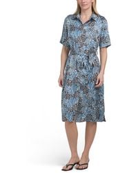 TJ Maxx - Button Up Blouse Mini Dress For Polyester - Lyst