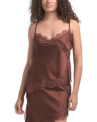 TJ Maxx - Lace Trim Asymmetrical Hem Top For Nylon/Spandex/Polyester - Lyst