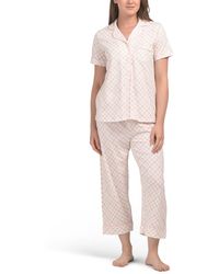 TJ Maxx - Organic Cotton 2Pc Be Natural Plaid Capri Pajama Set For - Lyst