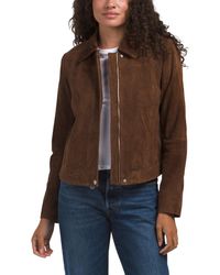 TJ Maxx - Genuine Suede Jacket, Polyester//Suede - Lyst