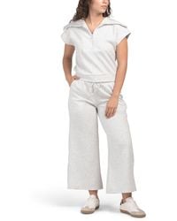 TJ Maxx - 2Pc Scuba Half Zip Top And Culotte Pants Set, Spandex/Polyester/Rayon - Lyst