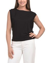 TJ Maxx - Elastic Hem Boat Neck Top For Modal/Cotton - Lyst