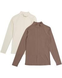 TJ Maxx - 2Pk Raglan Sleeve Mock Neck Tops For Spandex/Rayon - Lyst