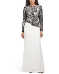 TJ Maxx - Sequin Embellished Lace Gown For Spandex/Polyester - Lyst