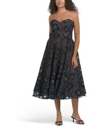 TJ Maxx - Strapless Fil Coupe Gown With Belt For Polyester - Lyst