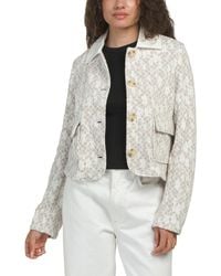 TJ Maxx - Knit Jacquard Cropped Jacket, Spandex/Cotton/Polyester - Lyst