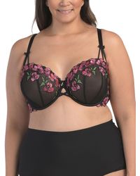 TJ Maxx - Full Figure Embroidered Unlined Balconette Bra For Nylon/Spandex/Polyester - Lyst