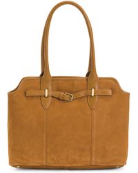 TJ Maxx - Suede Satchel With Buckle Front - Lyst