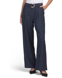 TJ Maxx - Single Pleat Straight Leg Pull On Pants With Belt For Spandex/Polyester/Rayon - Lyst