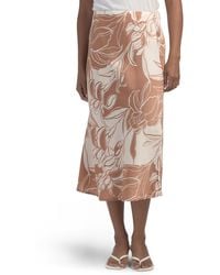 TJ Maxx - Satin Soft Flowy Mid Calf Length Skirt For Polyester - Lyst