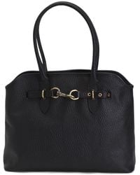 TJ Maxx - Leather Satchel With Doglish Belt - Lyst