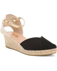 TJ Maxx - Suede Espadrille Wedge Sandals With Ankle Strap For Leather/Suede - Lyst
